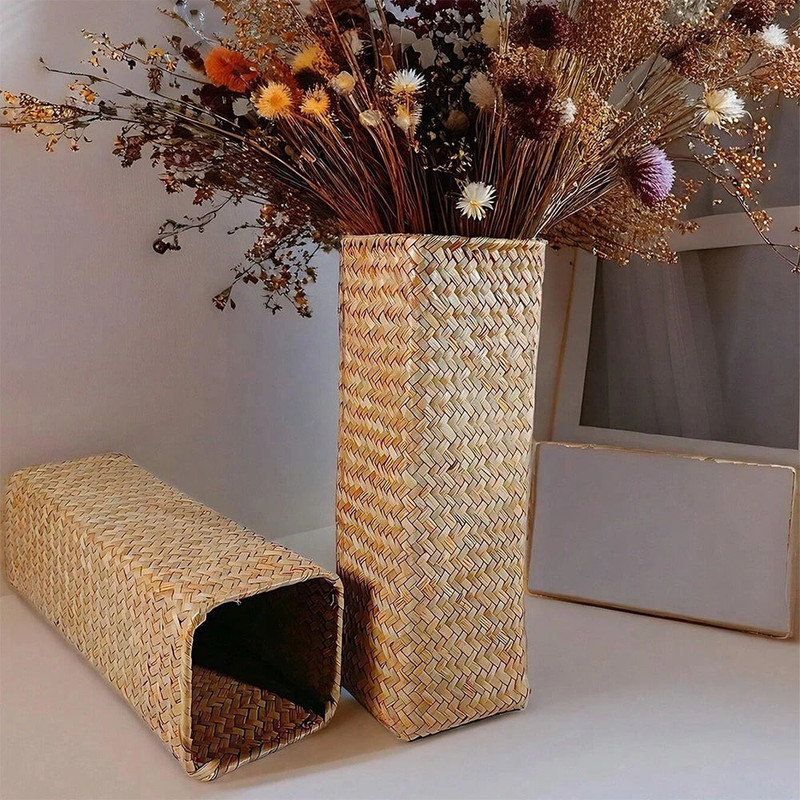 Vase en osier fait à la main