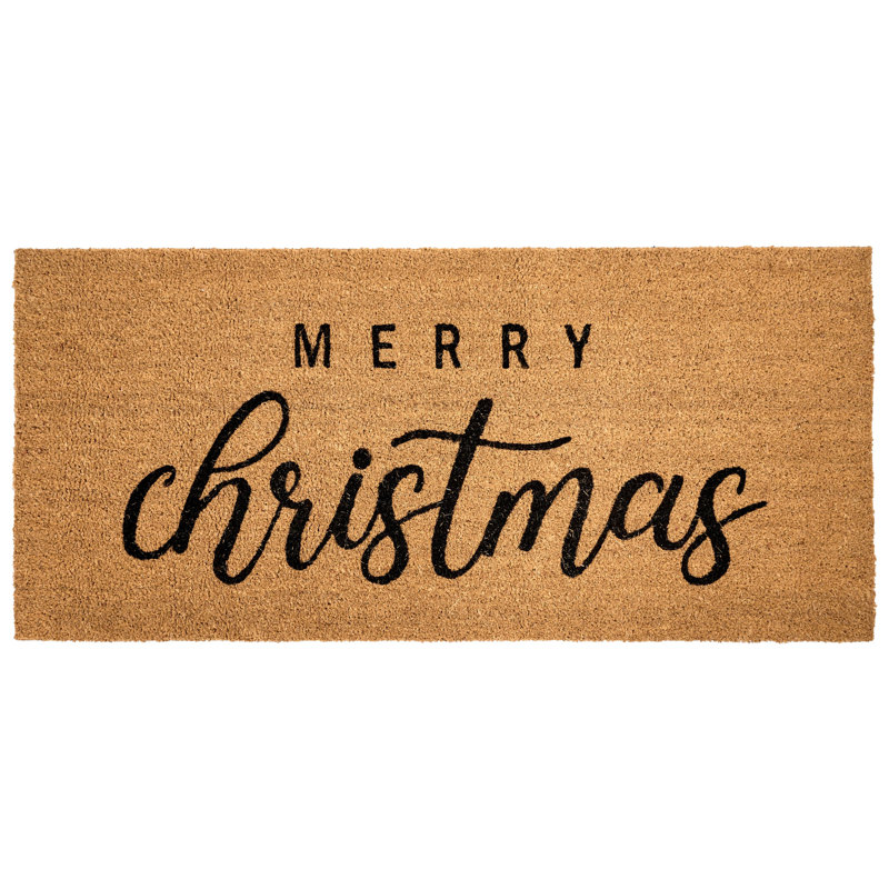 No Pattern Christmas Doormat