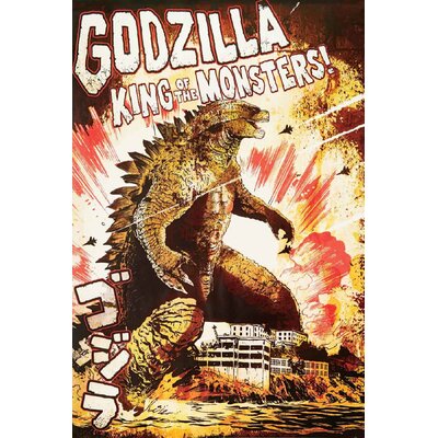 Godzilla King of the Monsters Japanese Movie - Graphic Art Print on Paper -  Buy Art For Less, POST GODZ-1