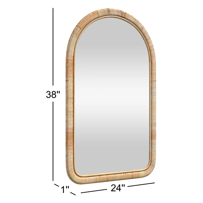 Brienne Arch Raffia Beveled Mirror