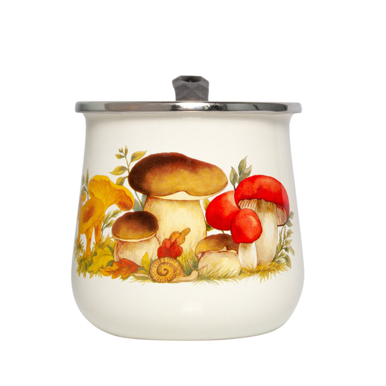 Sears, Kitchen, Merry Mushroom Enamelware Teapot