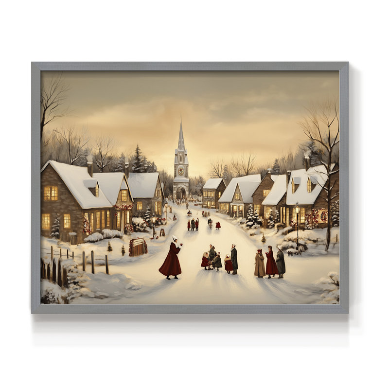 Art de Noël - CMxxvii - reproduction encadrée - réversible