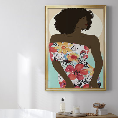 You Go Woman II, toile encadrée de qualité supérieure - prête à être accrochée