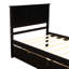 Lit plateforme simple avec 2 tiroirs roulants, fabriqué en bois massif et pour une chambre à coucher relaxante-2096500118