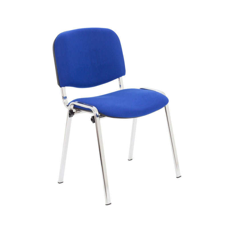 Waiting Room Chair, Chrome, Royal Blue