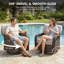 Ensemble de conversation pour patio en osier 6 pièces avec 4 chaises pivotantes et tables d'appoint-115887589-115887594