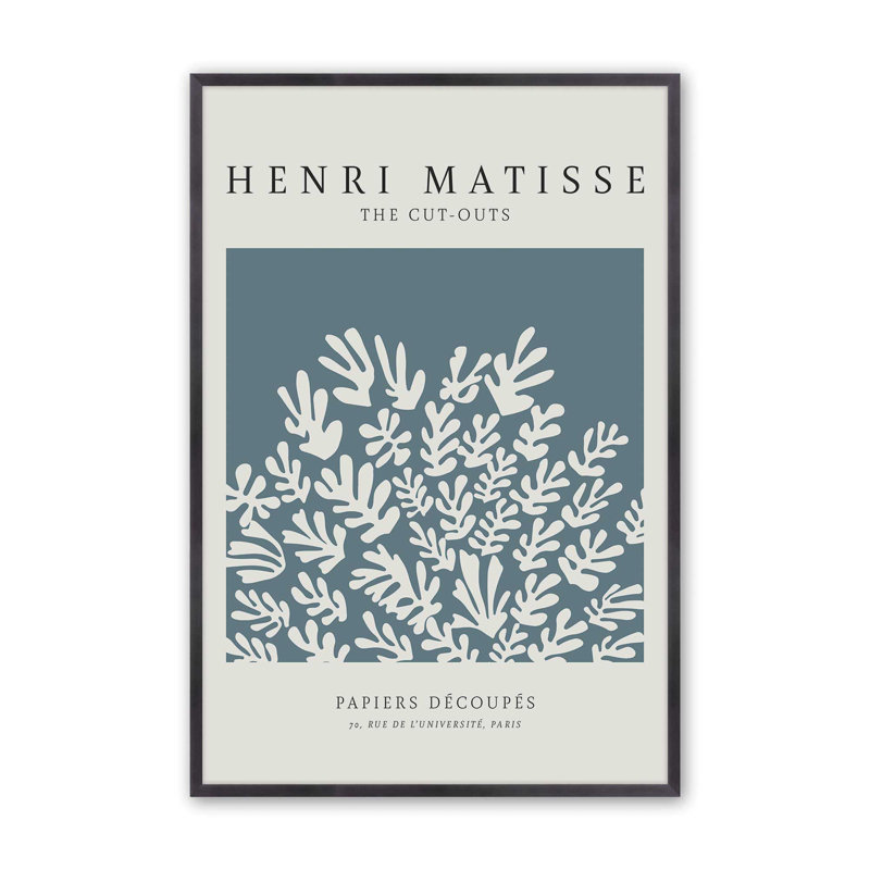 Matisse's La Gerbe, Reproduction encadrée sans passe-partout, Zinc patiné, H 37,25 po x l 25,25 po