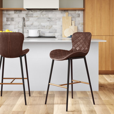 Tabouret de comptoir Lyla - brun antique