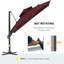 Parasol de patio décalé 10 pi Outsunny