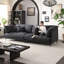Canapé modulaire noir en polyester-1557300296