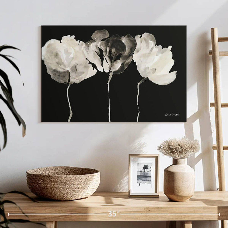 Avery Trio en noir clair, H 30 po x l 45 po