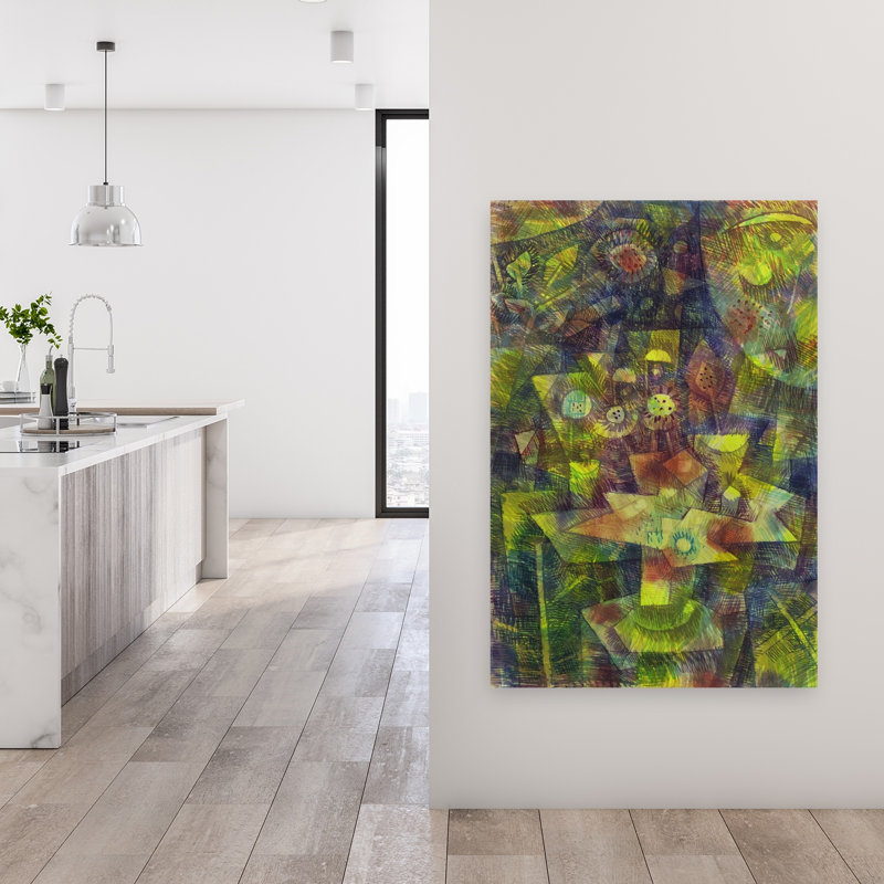 Still Life With Autumn Flowers 1925 Abstract Classic Colorful Autumn Flower Wall Art Print by Paul Klee - Wrapped Canvas Print