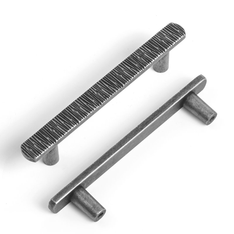 Novelty Irregular Bar Pull Handle Multipack, 3 3/4", Antique Silver