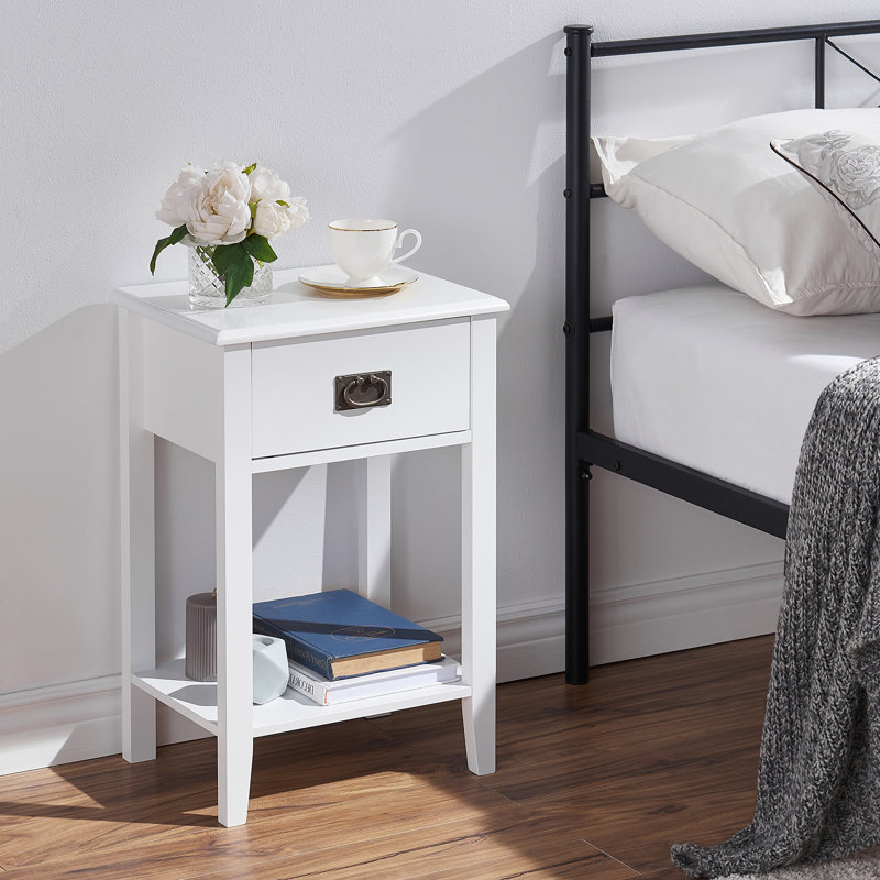 Miramontes 15.7'' W Nightstand, White, Individual