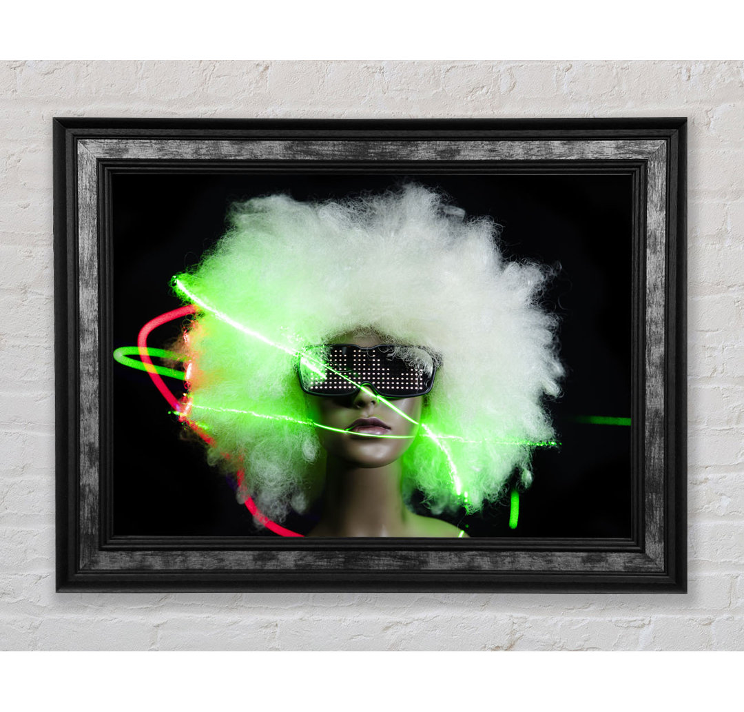 Neon Light Afro - Einzelne Bilderrahmen Kunstdrucke