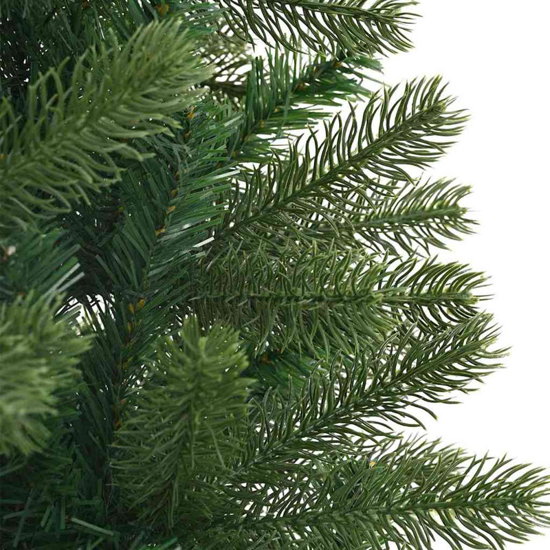  Artificial Christmas Tree with 150 LEDs Green PE and PVC, Red, 3.94' H