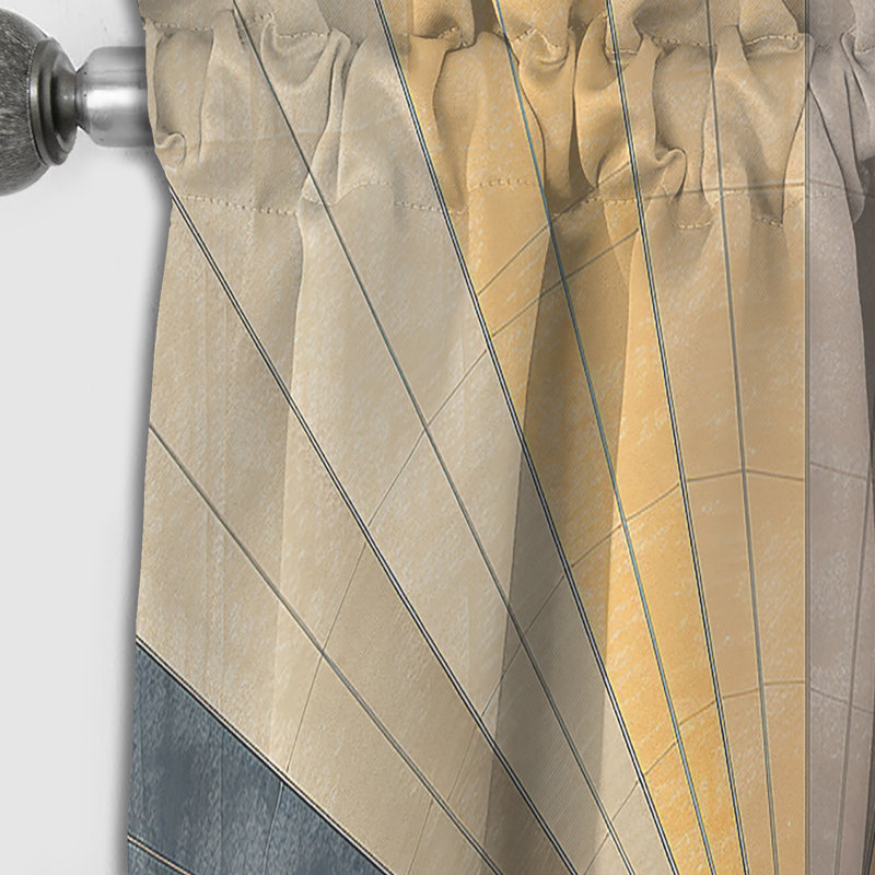 Mid-Century New Balance Abstract Geometrics III - Abstract Blackout Curtain - 1 Panel, 52" W x 90" L