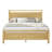 Solid Wood Bed King With Pearlized Finish Headboard & Footboard, Natural-306168795-306168741