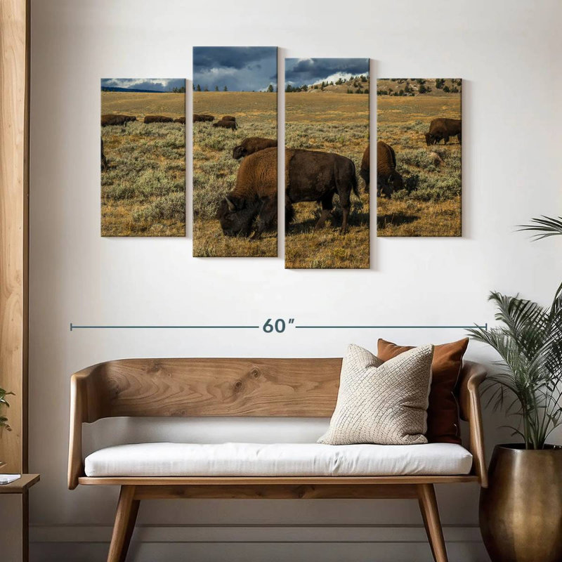Brampt Yellowstone Bison, 32" H x 52" W