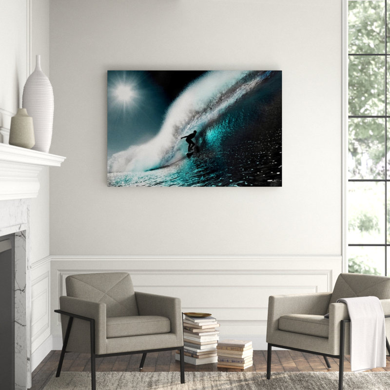 Surfing A Break I Print by Sofia Fox, 40" H x 60" W x 1.5" D, Plexi