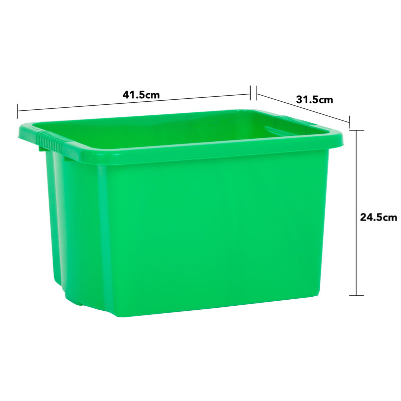 Stack & Store Box, Green, 24 qt