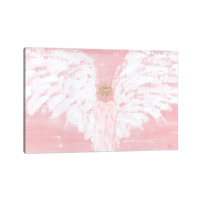 Rose Angel large par Ashley Bradley, reproduction d’art, H 26 po x l 40 po x P 1,5 po, Toile tendue, Pas de tapis