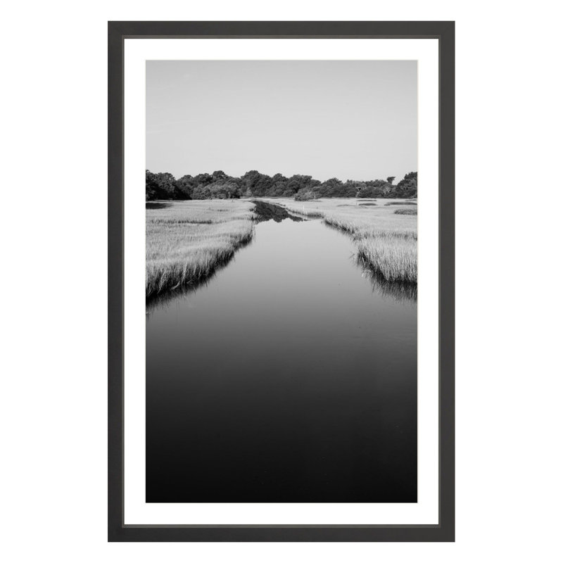 Marsh Stream by Amanda Anderson, Black, 36" H x 24" W x 1.88" D