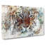 Tiger In The Blue In Abstract - Wrapped Canvas-55361457