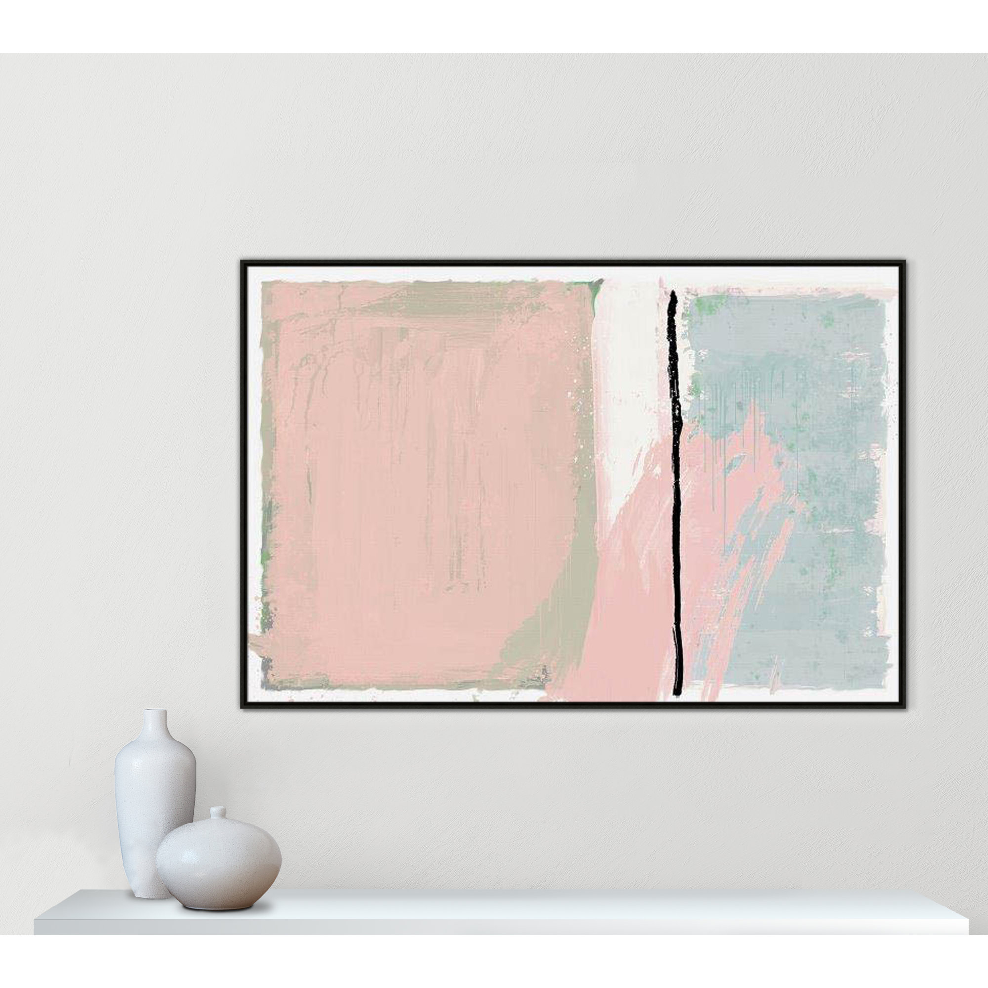 Pastel Opulance by Casa Fine Arts, Espresso Floater Framed, No Mat, 41.5" H x 61.5" W x 2" D