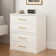 2 Pcs Stackable Cubby Storage Organizers,White Nightstand With 4 Drawers