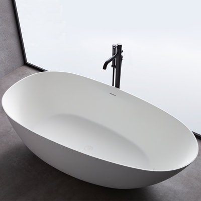 71'' x 35.4'' Freestanding Soaking Solid Surface Bathtub