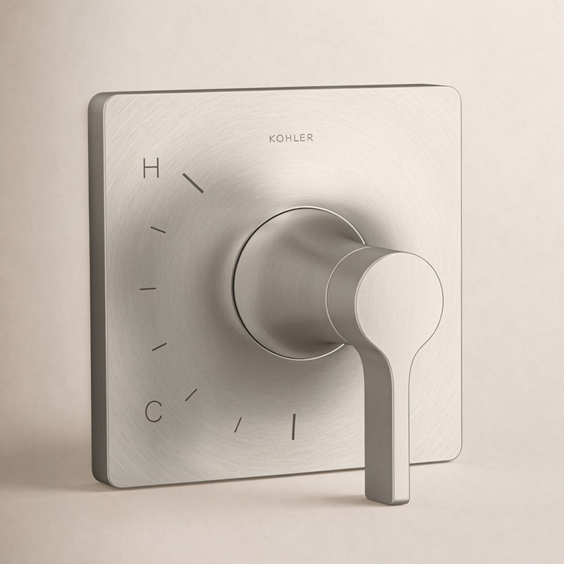 Venza Rite-Temp Pressure-Balancing Valve Trim, Vibrant Brushed Nickel