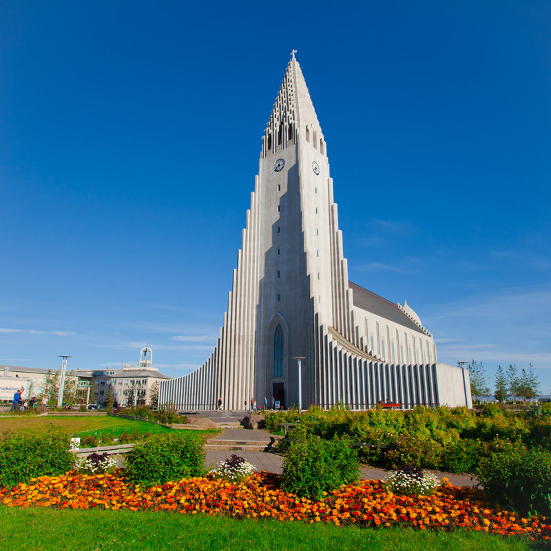 Mendonca Hallgrimskirkja Church, Reykjavik, Iceland 1 Piece Wrapped Canvas Wall Art, 30cm H x 30cm W x 3.8cm D