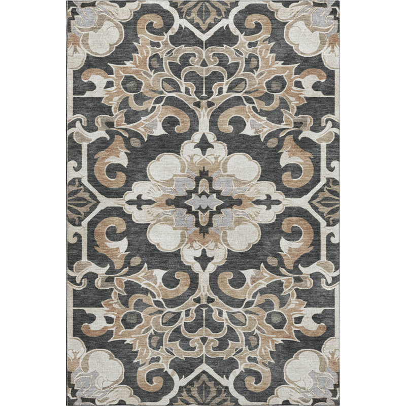 Premium Machine Washable Ralston AMF1947 Global Rug, Rectangle 2'6" x 3'10"