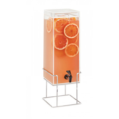 Distributeur de boissons carré Mid-Century 3 gallons avec chambre d'infusion