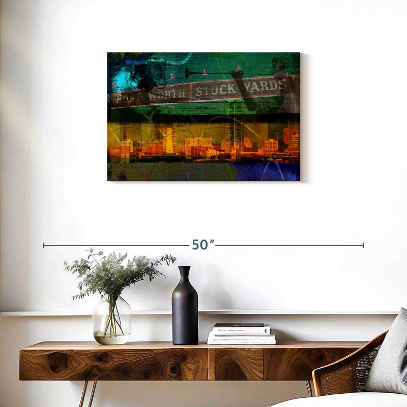 Kavia Ft. Worth Collage, 20" H x 30" W