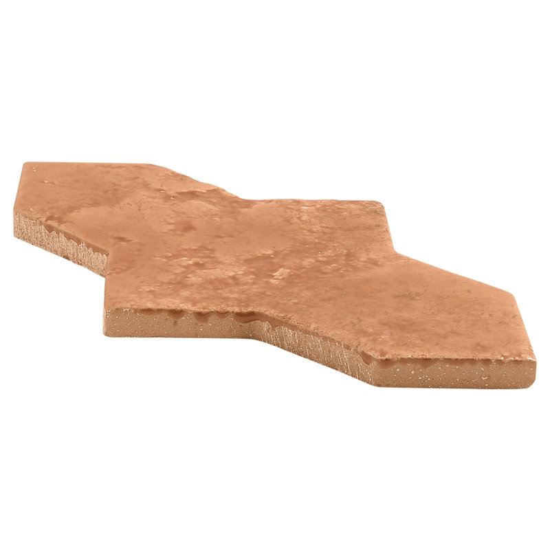 Luna 4.48 In. X 8.46 In. Glossy Textured Porcelain Floor And Wall Tile (5.32 Sq. Ft. / Case), Sunset Terracotta