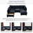 Blue 90" Sectional With Movable & Coffee Table. Hidden Charging Socket, Padded Delight, Long-Lasting Beauty Increase U-Shaped , Blue. Facility, Comfortable Cushions, Seating-2096332116