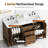 60" Free Standing Double Bathroom Vanity with Engineered Marble Top, Ceramic Sink, Backsplash-109176064-109176066