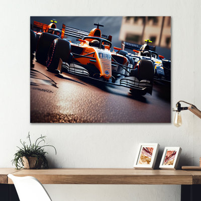 Formule voiture de course III - décoration murale moderne en métal