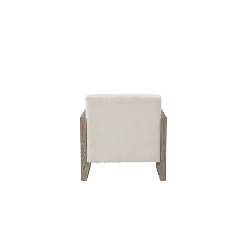 Daedric Upholstered Armchair, Cream Polyester Blend