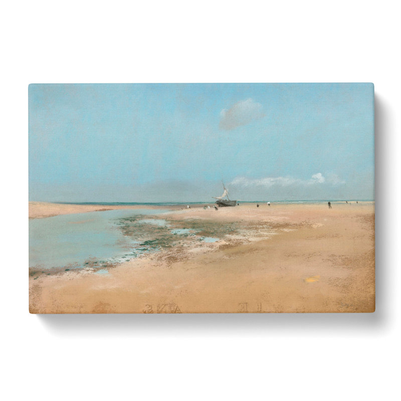 The Beach At Low Tide by Edgar Degas - Wrapped Canvas Painting, 50cm H x 76cm W x 3cm D
