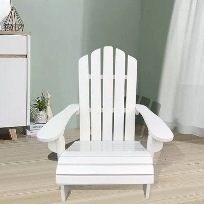 Comfortable White Wood Chair For - Suitable Various Outdoor & Indoor Spaces, Easy Assembly, 110 Lbs Weight Max Populus Versatile And Comfortable, Limit