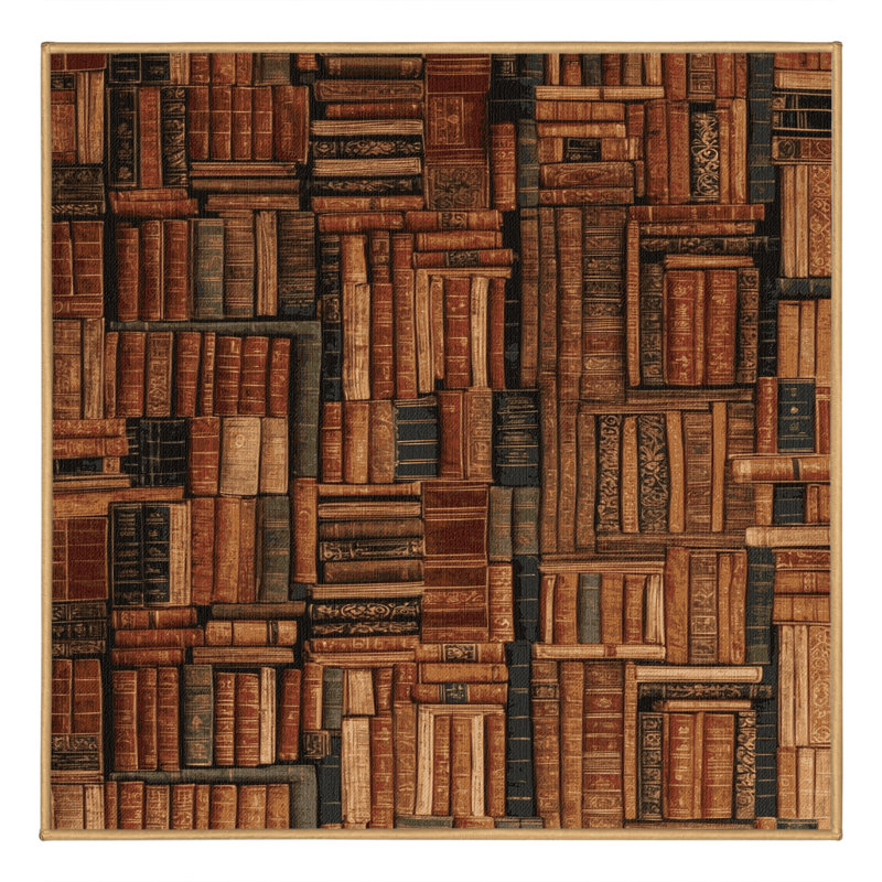 Tapis brun français lavable à la machine, Carré 7 pi