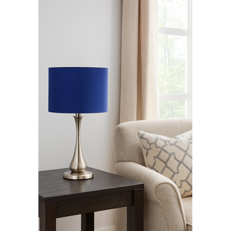 Cotton Drum Lamp Shade ( Screw On ), Royal Blue, 25cm H x 40cm W x 40cm D