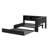 Practical Full Metal Daybed With Pull-Out Trundle And Built-In Storage Sections-338116067