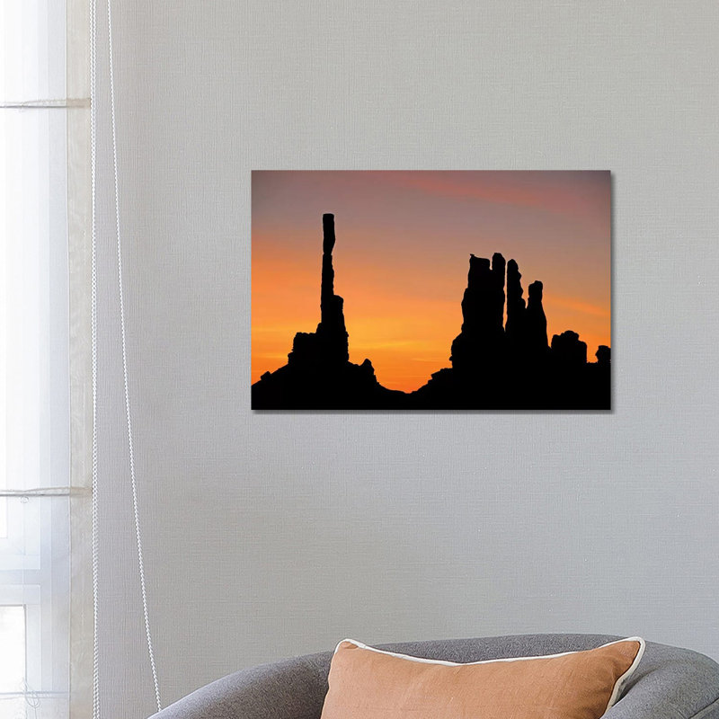 Totem Pole Sunrise by Brian Wolf - Wrapped Canvas Print