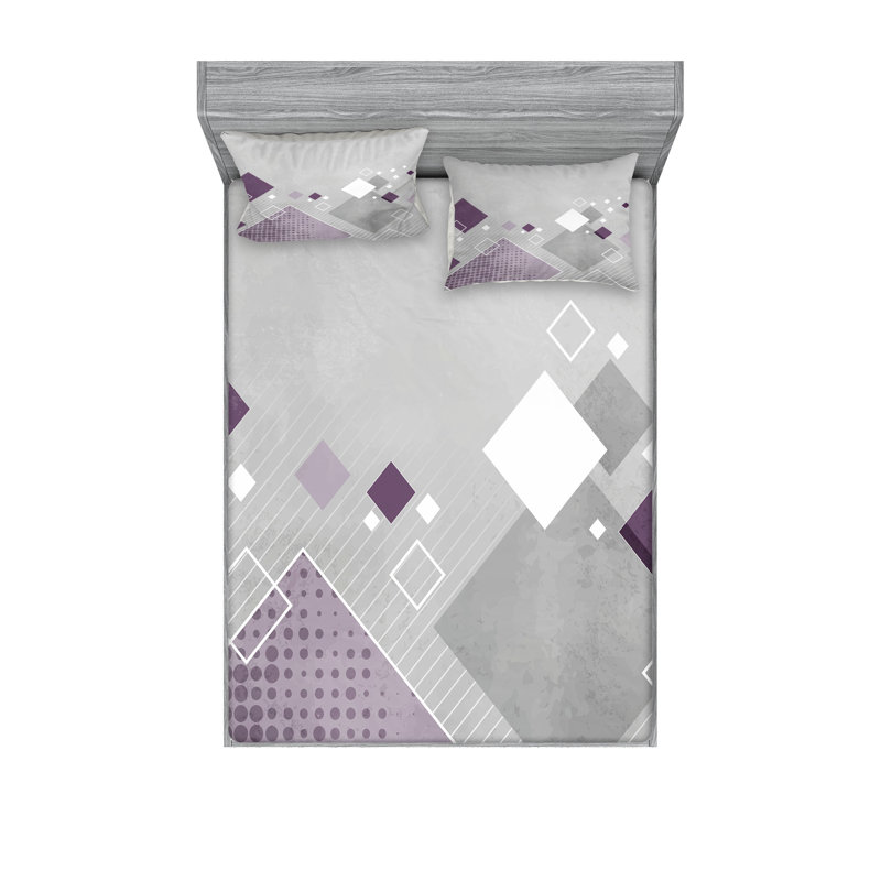 Ensemble de drap-housse et taies décoratives Ambesonne, Ensemble de draps pour lit double + 1 drap-housse 