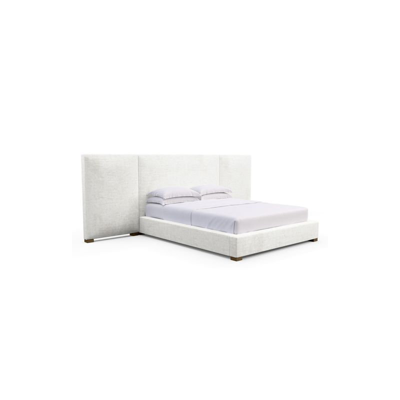 Prospect Upholstered Bed, Queen, Crushed Velvet Graphite, Weathered