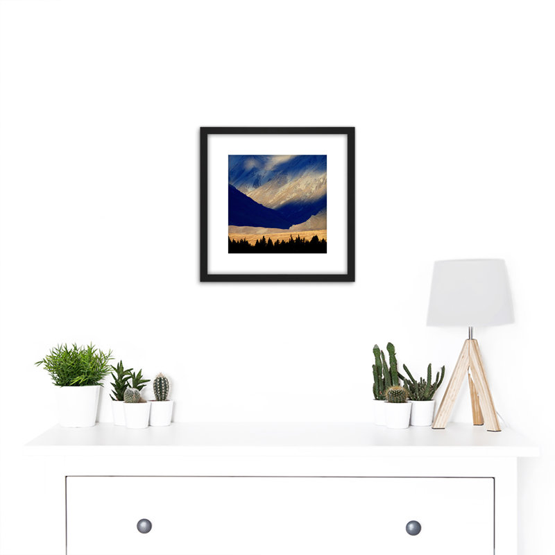 New Zealand Mountain Landscape Scenery Photo 1 Piece Single Picture Frame Wall Art